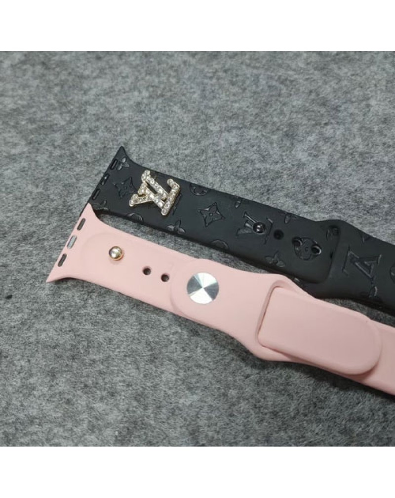 ルイヴィトン apple watch 10 ultra2バンドブランド iwatch 9 Ultra 8 7 6 SE 5 4 3 2バンド高級キラキラダイヤモンド付きアップルウォッチバンドvuitton お洒落大人気時計ベルト