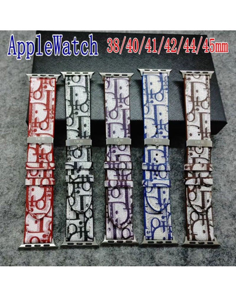 ディオール Apple watch10 9  SE2 ultra2バンド dior アップルウォッチバンドハイブランド Dior iwatch 8 7 6 SE 5 4 3 2ベルトお洒落経典大人気高級レザー耐摩擦
