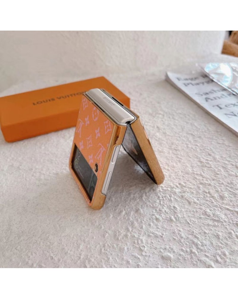 ルイヴィトン galaxy z flip4/z flip3ケースブランド vuitton Galaxy z flip3ケース折り畳みおしゃれモノグラム ギャラクシーフリップ4ケース保護性耐摩擦
