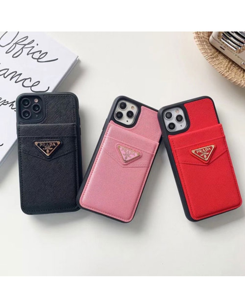 プラダ iphone16 pro/15 pro/14 pro/14plus/14 pro maxケースカード入れprada iphone13/13 pro maxケースブランドアイフォン12 mini/12 pro max携帯ケース高級革製iphoneSE3/11カバー耐摩擦
