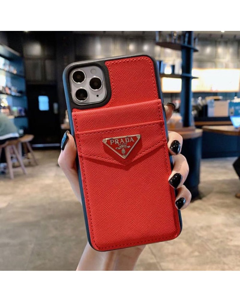 プラダ iphone16 pro/15 pro/14 pro/14plus/14 pro maxケースカード入れprada iphone13/13 pro maxケースブランドアイフォン12 mini/12 pro max携帯ケース高級革製iphoneSE3/11カバー耐摩擦
