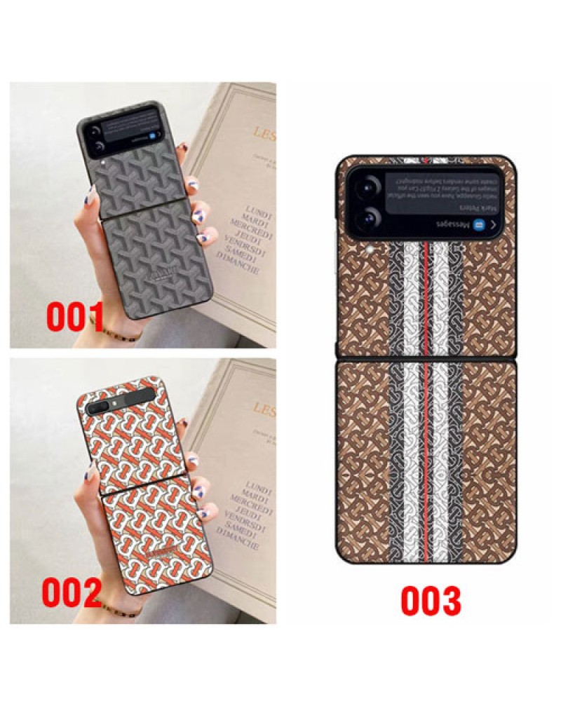 バーバリー Galaxy Z Flip6/Z Flip5/z flip4ケースブランド galaxy z flip3ケースゴヤールギャラクシーz fold4ケース galaxy z fold4ケース折り畳み保護性人気高級