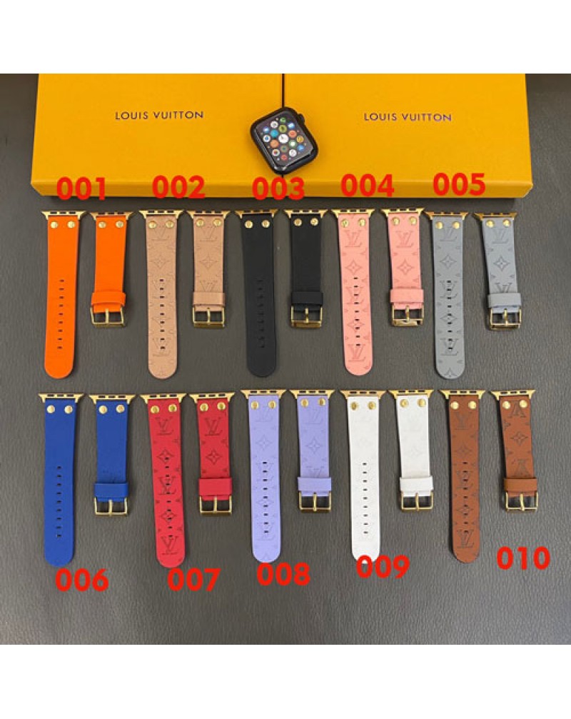 ルイヴィトン apple watch 10 9バンド ルイビトン iwatch ultra 8 SE2バンドハイブランドiwatch 7 6 SE 5 4 3 2代ベルト男女兼用お洒落モノグラムpu製耐衝撃耐摩擦ファッション時計ベルト