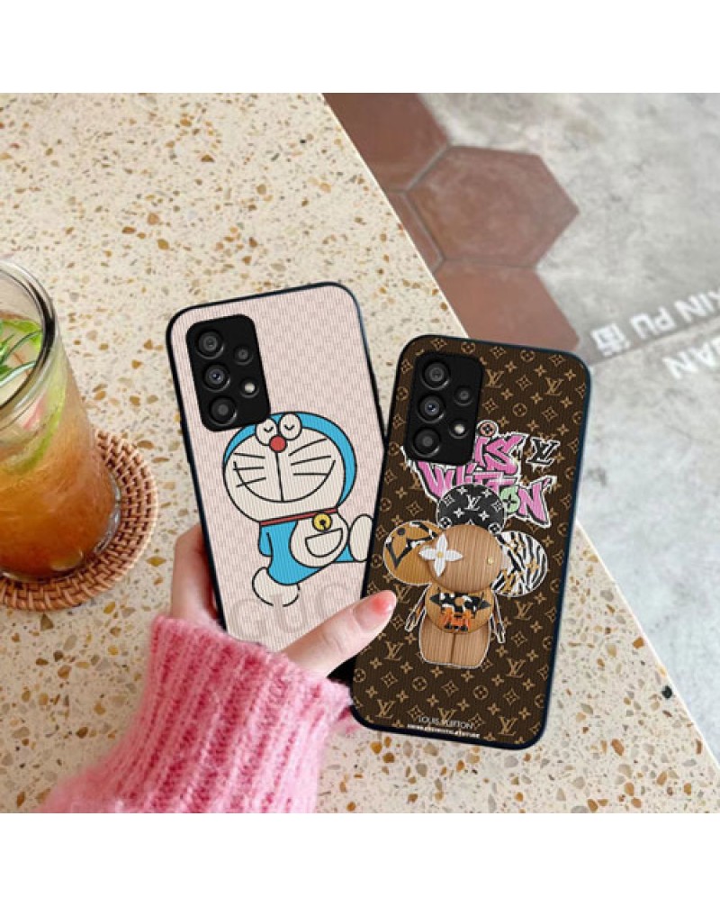 ルイヴィトン グッチドラえもん galaxy s24/s23 ultra/s22 ultra/A53/A73/s21/A54ケースブランド iphone16 pro/15Pro/14/14+/14pro max/13 pro maxケースvuitton アイフォン12 pro/11 pro maxケース可愛いくまちゃん付きお洒落保護性耐衝撃