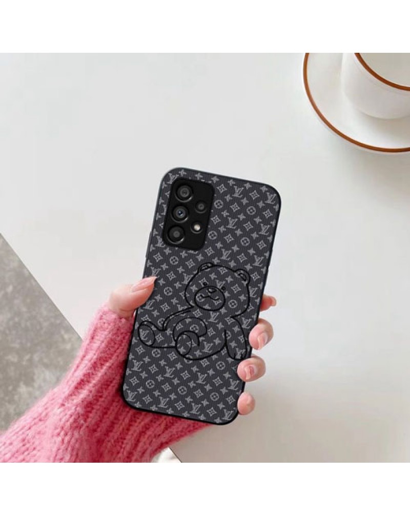 ルイヴィトン グッチドラえもん galaxy s24/s23 ultra/s22 ultra/A53/A73/s21/A54ケースブランド iphone16 pro/15Pro/14/14+/14pro max/13 pro maxケースvuitton アイフォン12 pro/11 pro maxケース可愛いくまちゃん付きお洒落保護性耐衝撃