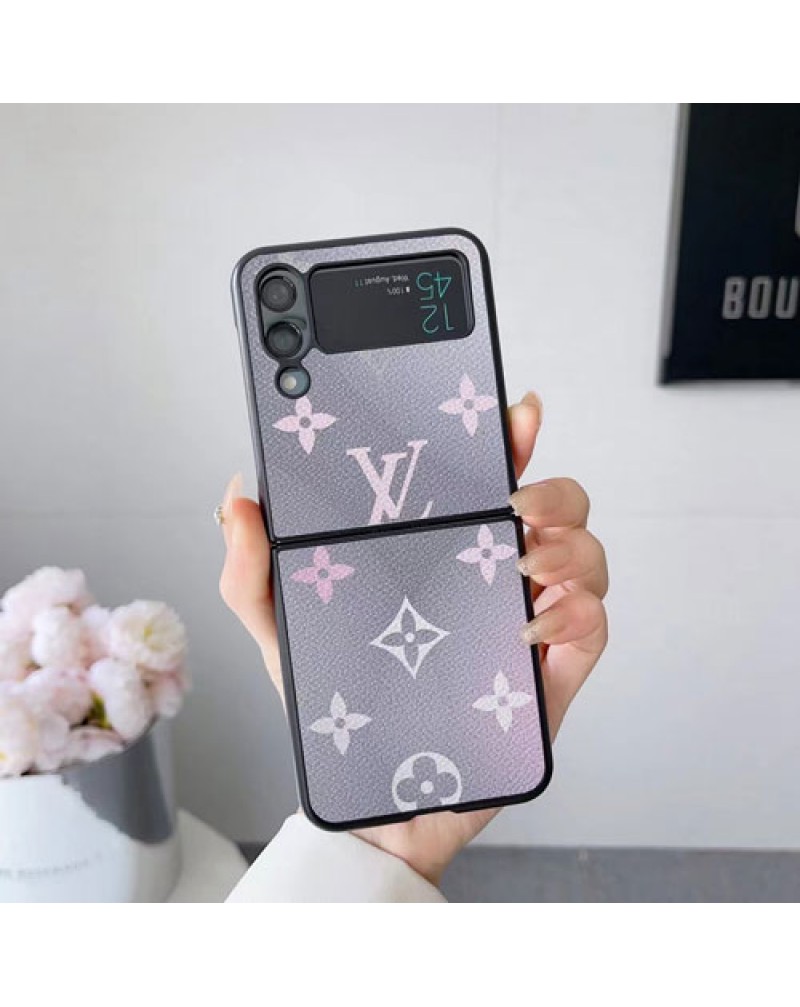 ルイヴィトン galaxy Z Flip6/Z Flip5/z flip4ケースハイブランド galaxy z flip3ケースvuitton折り畳みhuaweip50 pocketケース ギャラクシーz フリップ4カバーおしゃれモノグラム革製高級人気保護性