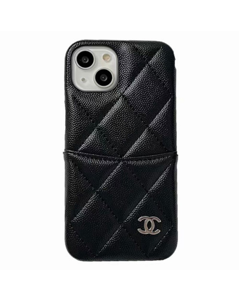 シャネル iphone16pro/15pro/14 pro/14  pro maxケースカード入れ iphone13/13 pro maxケースハイブランド iphone12/12 pro max/11ケースお洒落小香風キャビアの皮菱形高級人気