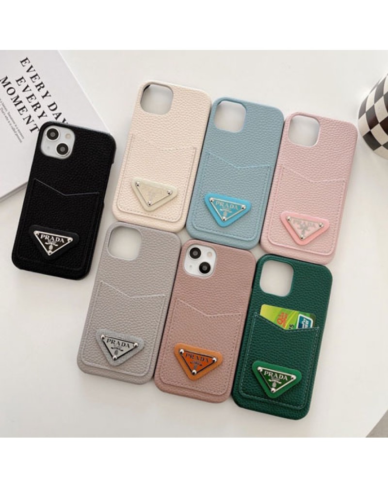 プラダ iphone16 pro/15 pro/14/14 plus/14 pro/14 pro maxケースハイブランド iphone13/13 pro maxケースカード入れ高級人気アイフォン12/12 pro maxケースお洒落耐衝撃保護性