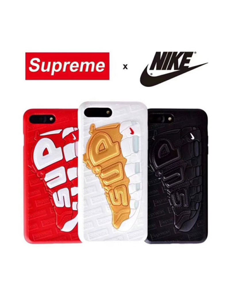 supreme nike iphone14 pro/14 plus/14 pro maxケース立体的靴モデルブランドナイキ iphone13/13 pro maxケースシュプリーム iphone12/12 pro max/11 pro max保護カバースポーツ風個性シリコン製耐衝撃