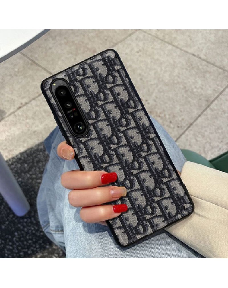 ディオール xperia1 VI/10VI/5VI/1 V/10V auケース Dior Xperia10 iv/5 IV/1IVケースお洒落刺繍xperia5 iii/1iiiケースブランド sony xperia10 iii/1ii/5iiケース男女兼用保護性耐衝撃人気ファッション
