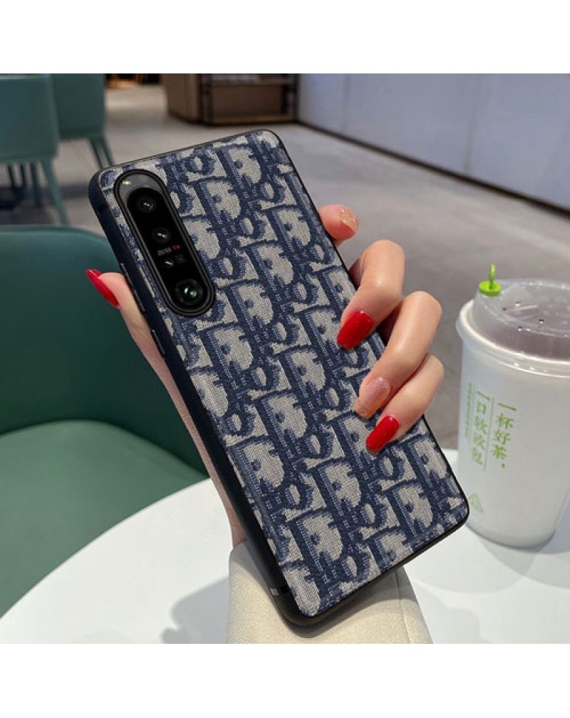 ディオール xperia1 VI/10VI/5VI/1 V/10V auケース Dior Xperia10 iv/5 IV/1IVケースお洒落刺繍xperia5 iii/1iiiケースブランド sony xperia10 iii/1ii/5iiケース男女兼用保護性耐衝撃人気ファッション