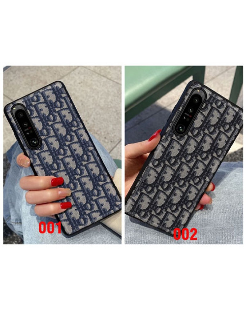 ディオール xperia1 VI/10VI/5VI/1 V/10V auケース Dior Xperia10 iv/5 IV/1IVケースお洒落刺繍xperia5 iii/1iiiケースブランド sony xperia10 iii/1ii/5iiケース男女兼用保護性耐衝撃人気ファッション