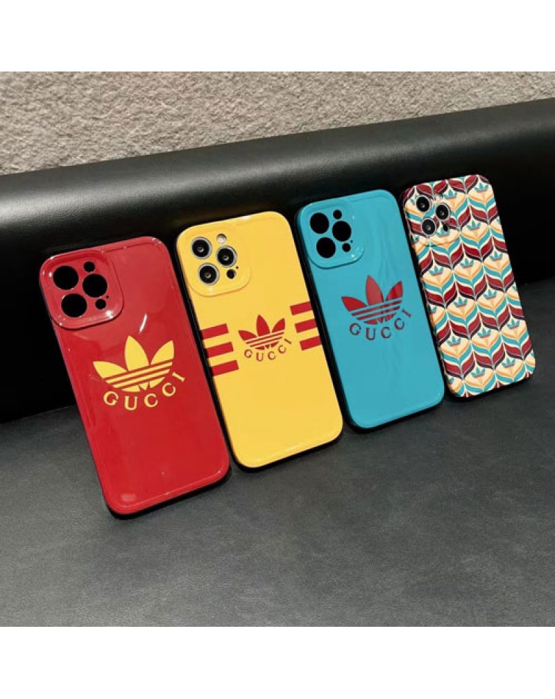 グッチ adidas iphone14 pro/14 plus/14 pro maxケース潮流人気ブランド iphone13/13 pro maxケースアイフォン12/12 pro maxケース保護性ソフトiphone11 pro maxカバー耐衝撃