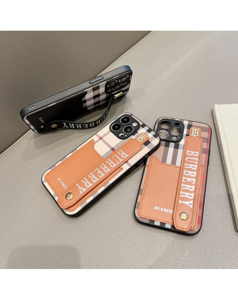 バーバリー iphone14/14 plus/14 pro maxケースカード入れ burberry iphone13/13 pro maxカバーハンドベルト付きアイフォン12/12 pro max/11 pro maxケースブランドお洒落チェック人気保護性