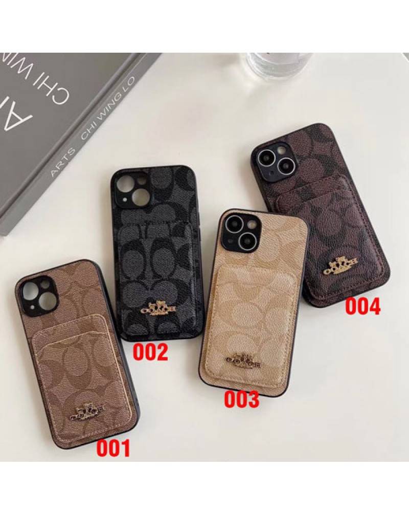 コーチ iphone16pro/i/Phone16e15 pro/15plus/14 pro max/14 plusケースカード入れ coach iphone13/13 pro maxケース欧米風ブランドアイフォン12/12 pro/12 pro max/11 proカバーお洒落人気革製耐衝撃保護性