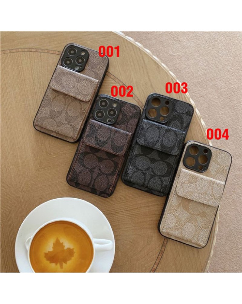 コーチ coach iphone16pro/15 pro/15+/14/14plus/14 pro maxケースカード入れアイフォン13/13 pro maxケースお洒落iphone12/12pro/12 pro maxケースブランドアイフォン11/11 pro maxケース欧米風ファッション高級
