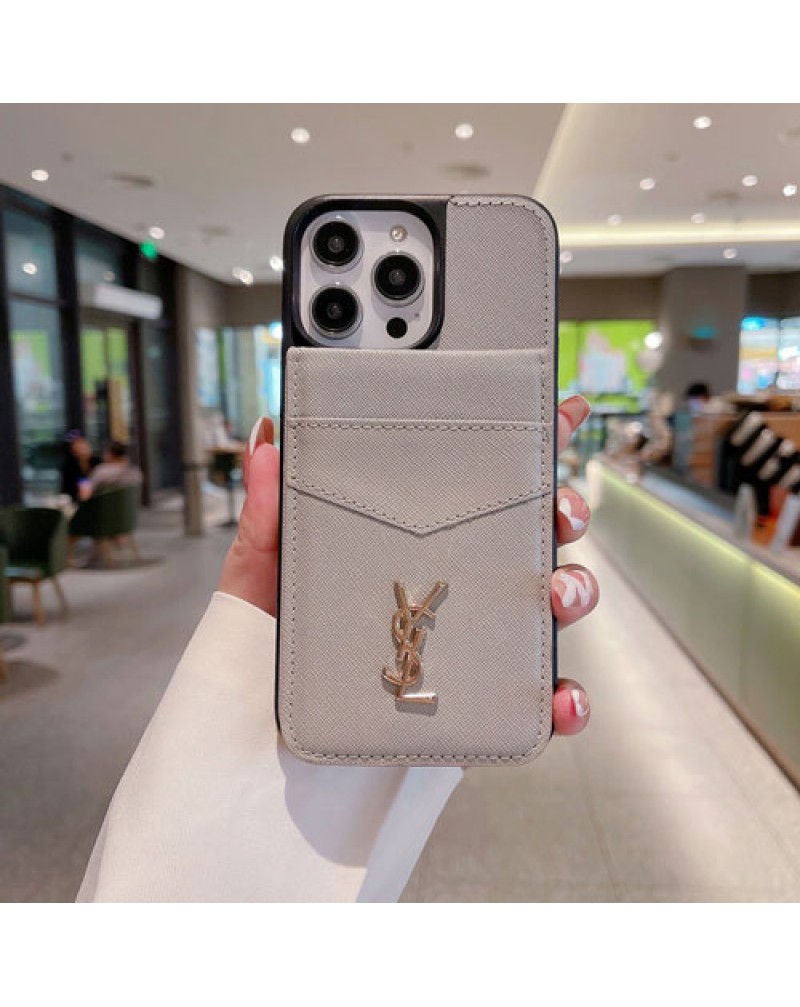 プラダ サンローラン iphone16 pro/15 pro/14plus/14 pro/14 pro maxケースブランド iphone13/13 pro maxケースprada galaxy s24/s23ultra/s22カード入れ iphone12/12 pro max/11 pro maxケース yslお洒落人気高級革製耐衝撃
