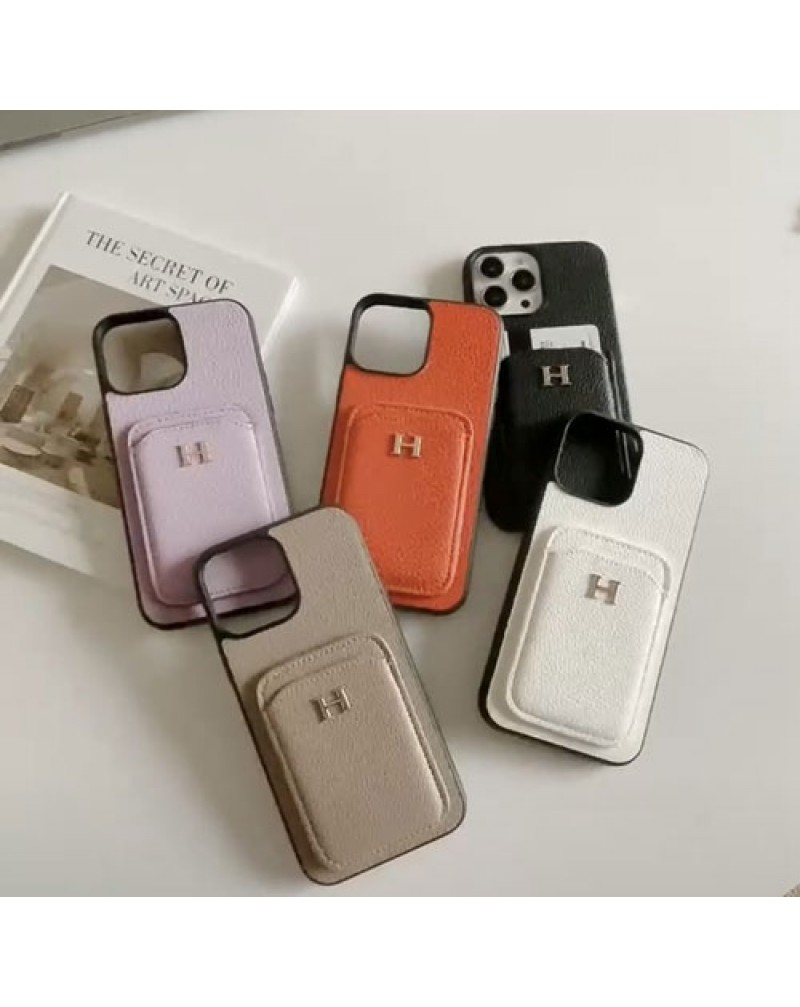 HERMES iphone16 pro/15pro max/14/14 pro/14 plus/14 pro maxケースエルメスアイフォン13/13 pro maxケースカード入れ高級感iphone12/12 pro max/11 pro maxケースブランド革製男女兼用革製保護性