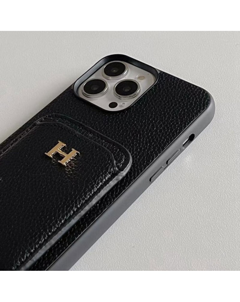 HERMES iphone16 pro/15pro max/14/14 pro/14 plus/14 pro maxケースエルメスアイフォン13/13 pro maxケースカード入れ高級感iphone12/12 pro max/11 pro maxケースブランド革製男女兼用革製保護性