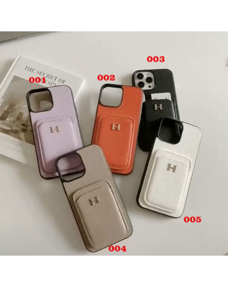 HERMES iphone16 pro/15pro max/14/14 pro/14 plus/14 pro maxケースエルメスアイフォン13/13 pro maxケースカード入れ高級感iphone12/12 pro max/11 pro maxケースブランド革製男女兼用革製保護性
