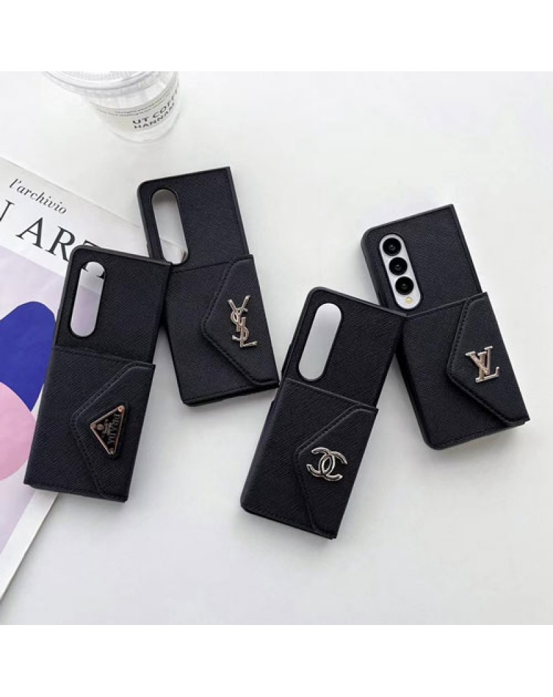 ルイヴィトン シャネルGalaxy z flip6/Galaxy z flip5ケース プラダ サンローラン Galaxy z flip4/z fold4ケース折り畳みブランド galaxy zflip3/z fold3ケース高級大人気ギャラクシー zフリップ4ケースカード入れ保護性