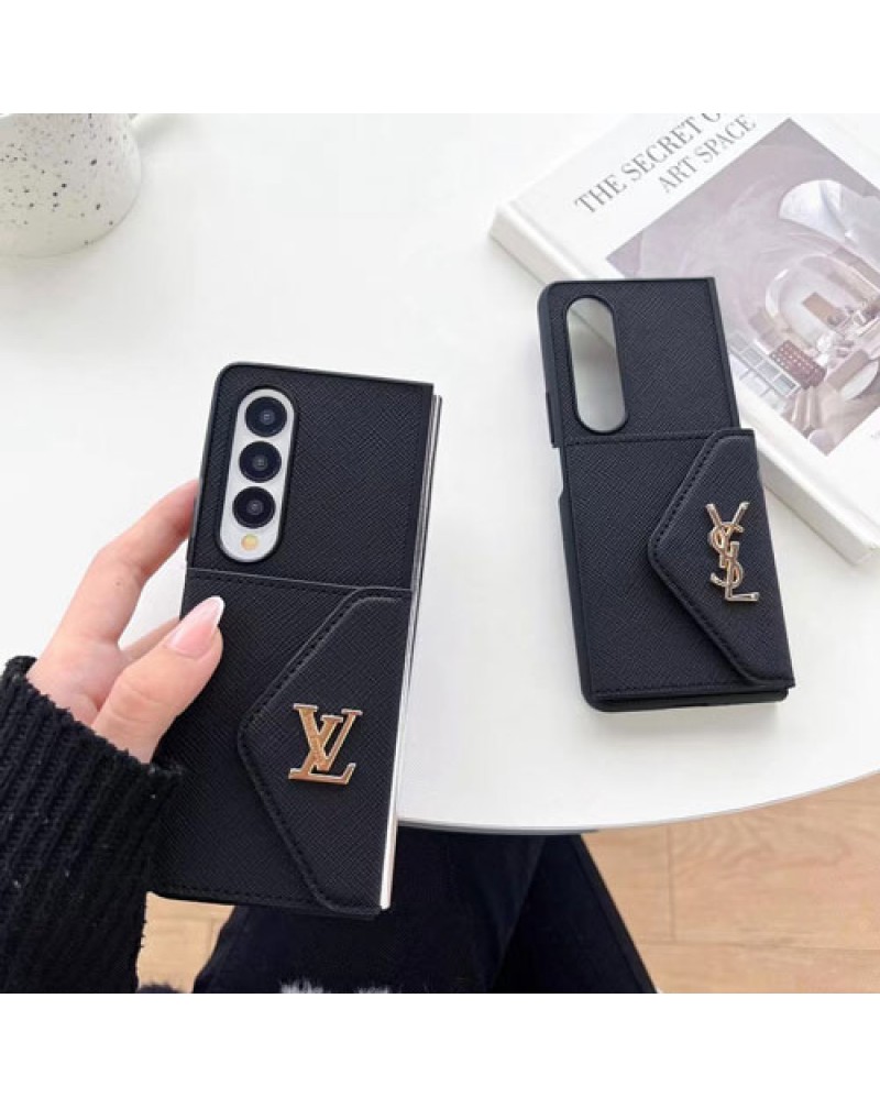 ルイヴィトン シャネルGalaxy z flip6/Galaxy z flip5ケース プラダ サンローラン Galaxy z flip4/z fold4ケース折り畳みブランド galaxy zflip3/z fold3ケース高級大人気ギャラクシー zフリップ4ケースカード入れ保護性
