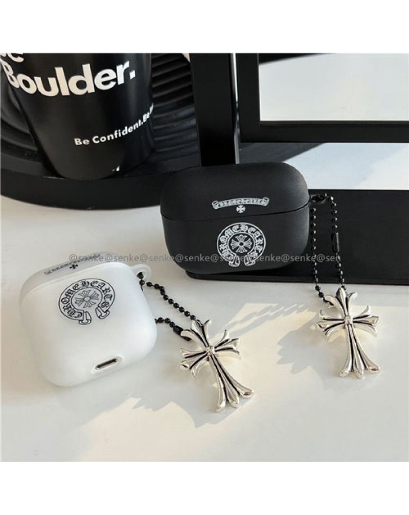 chrome hearts Airpods pro2ケースクロムハーツAirpods proケース個性潮流エアーポッズプロ2ケースブランドairpods 3世代/2世代ケース保護性シリコン耐摩擦