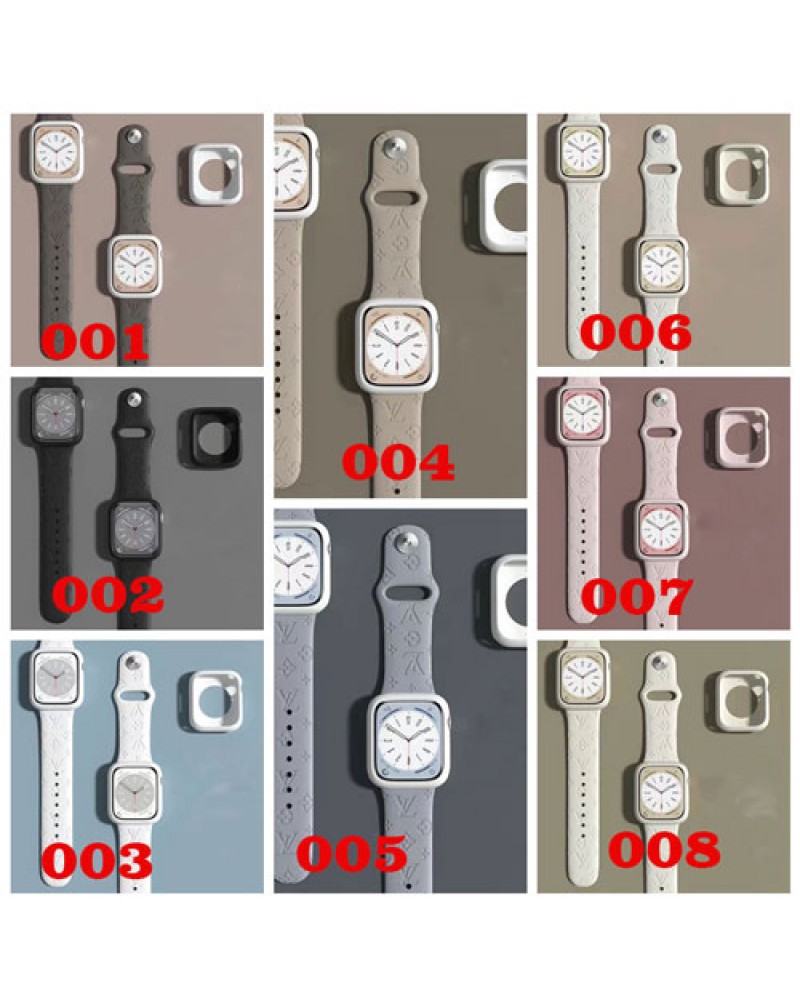 ルイヴィトン Apple watch9 ultra2 8交換バンドハイブランド iwatch ultra SE2 7 6 SE 5 4 3 2代ベルトシリコン製お洒落モノグラムルイビトンアップルウォッチバンド高級耐摩擦