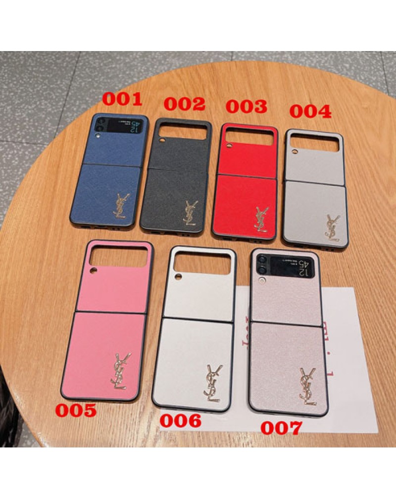 サンローラン Galaxy Z Flip6/Z flip5/z flip4/Z fold5ケースハイブランド Galaxy z flip3ケース YSL Galaxy z fold4保護ケース galaxy z fold3ケース折りたたみ高級感ギャラクシーzフリップ3ケースお洒落大人気