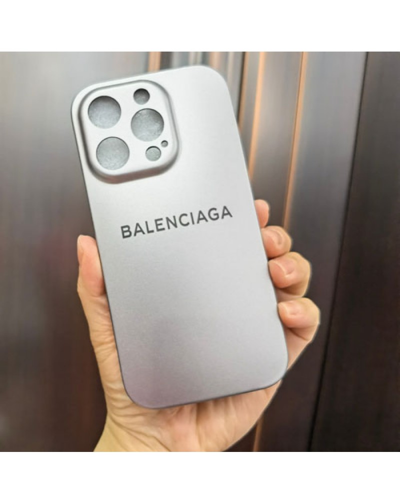 BALENCIAGA iphone14pro maxケース韓国風iphone14plus保護ケースバレンシアガ iphone14proカバー銀色ブランド iphone13pro maxケースお洒落高級アイフォン12pro/11 pro maxケース耐衝撃ファッション人気