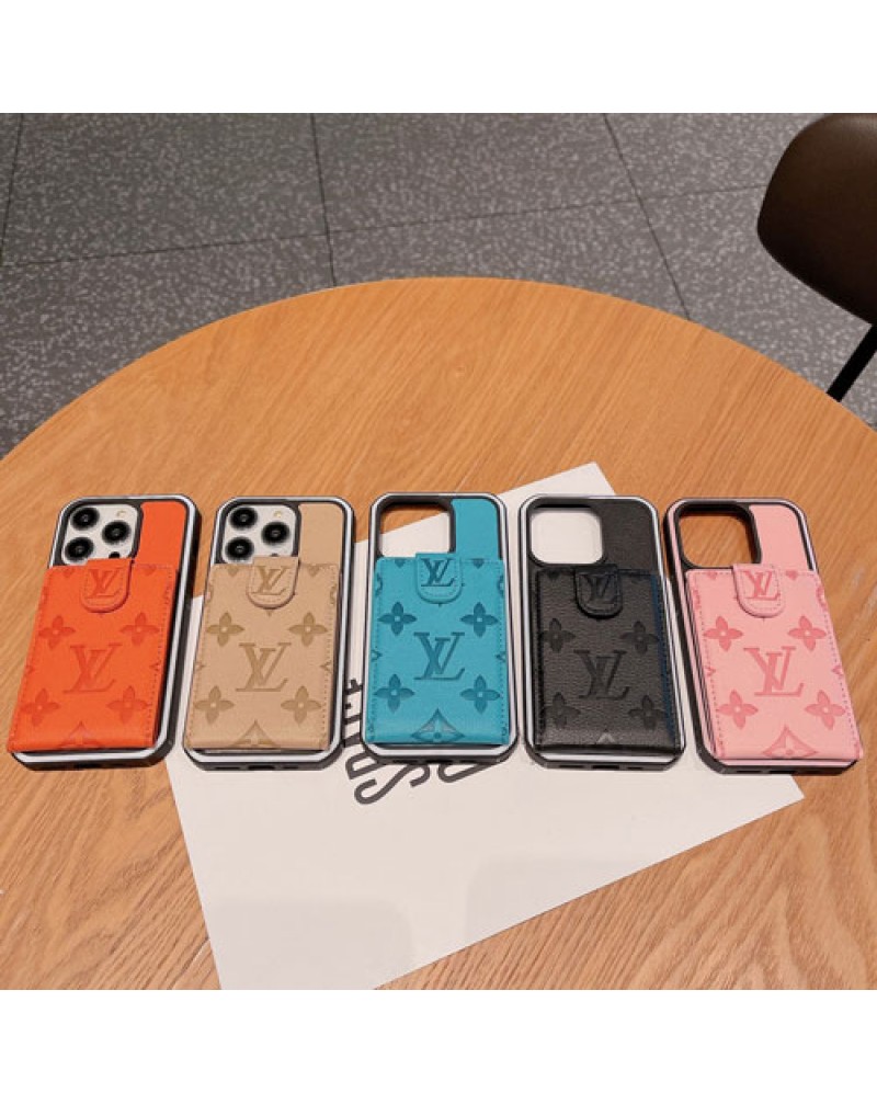 ルイヴィトン iphone16 pro/15 pro/14pro保護ケースハイブランド iphone14pro maxケースカード収納iphone14+ケース お洒落iphone13pro maxケース大人気アイフォン12proケースvuitton iphone11promaxケース高品質レザー製高級感