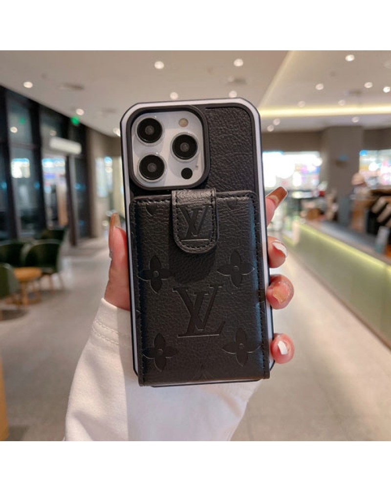 ルイヴィトン iphone16 pro/15 pro/14pro保護ケースハイブランド iphone14pro maxケースカード収納iphone14+ケース お洒落iphone13pro maxケース大人気アイフォン12proケースvuitton iphone11promaxケース高品質レザー製高級感
