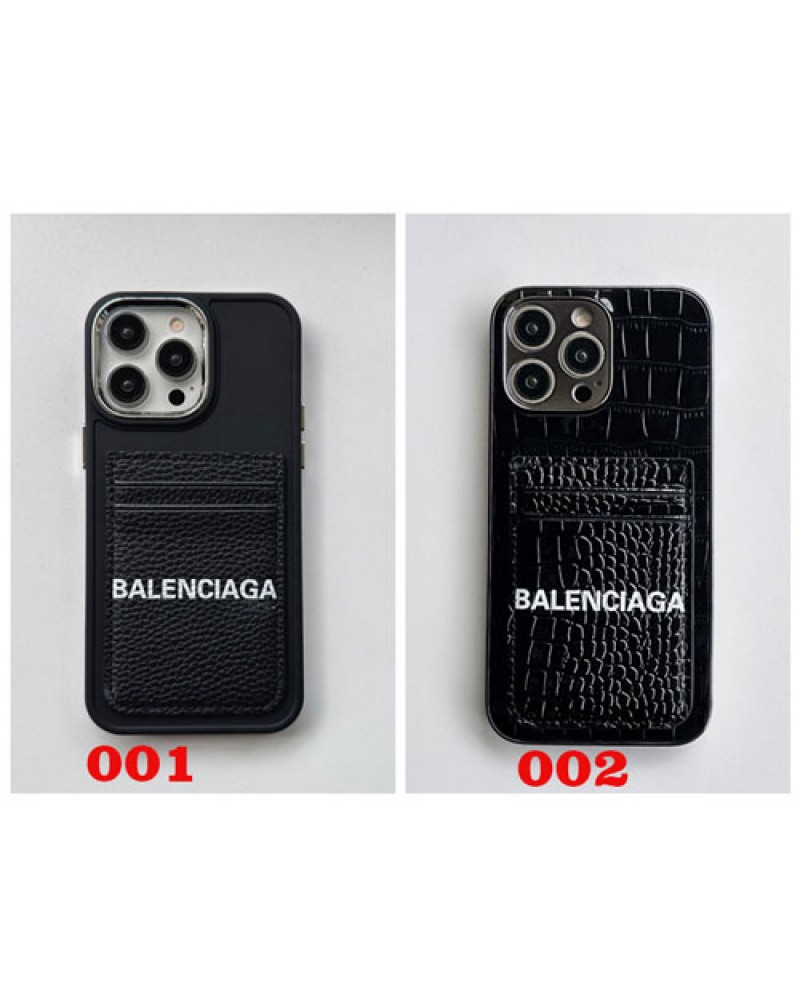 バレンシアガ iphone15 pro/14pro/14plusケースカード収納iPhone14pro maxケースbalenciaga iphone13pro max保護ケースブランド韓国風iphone12pro maxカバー お洒落人気iphone11保護カバー