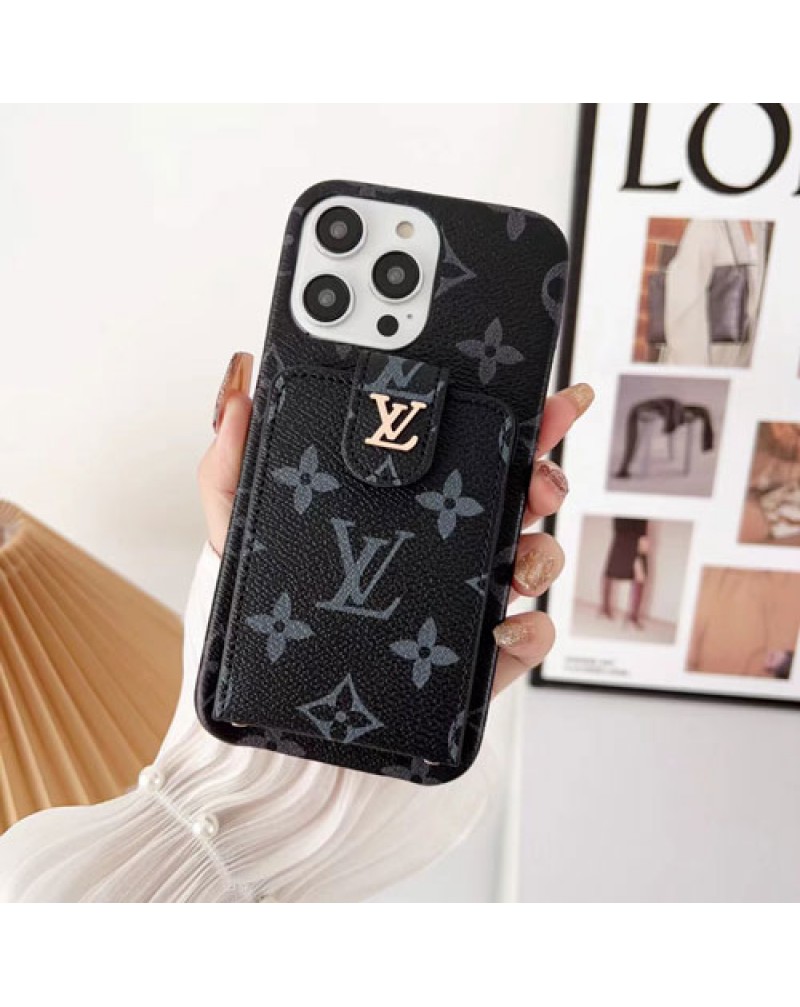 ルイヴィトン iphone16pro/15 pro/14pro maxケースビジネス風vuitton iphone14pro保護ケースカード入れブランド iphone14plusケースルイビトンアイフォン13pro/12proケースお洒落モノグラムダミエiphone11pro maxケース耐衝撃保護性