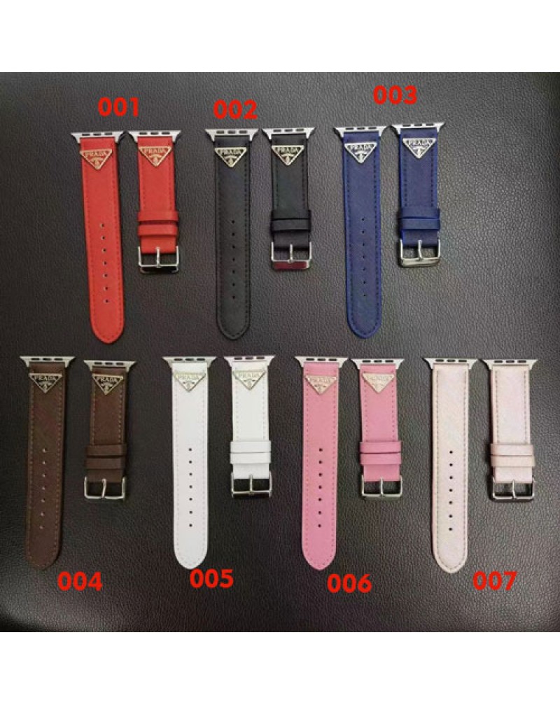 プラダ Apple watch 10 ultra2 9バンドハイブランド iwatch 8 SE2バンドシンプルレザー製アップルウォッチ 7 6 SE 5 4 3 2代ベルトお洒落腕時計ベルトファッション大人気