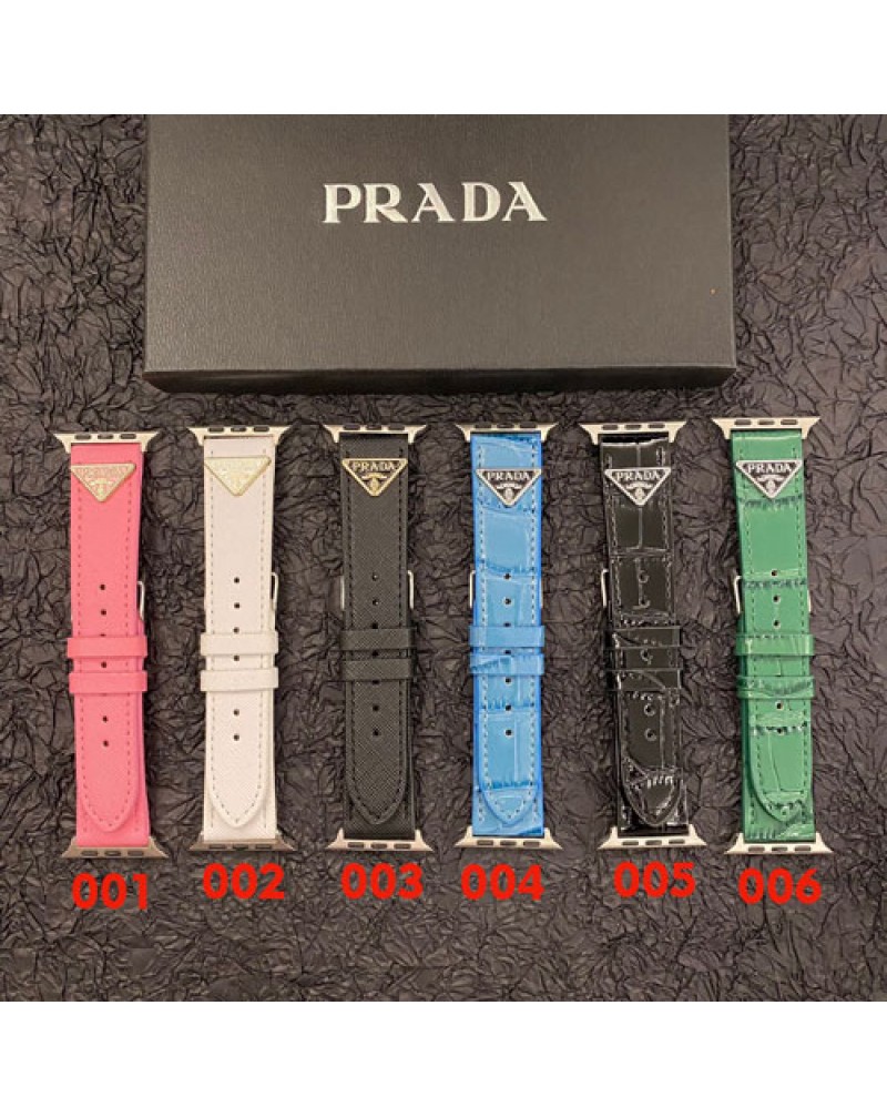 プラダapple watch 10 9 ultra2ケースハイブランドiwatch 8 SE2 7 6 SE代ベルトprada iwatch  5 4 3 2バンド アップルウォッチバンドお洒落高級感ワニ紋レザー製お洒落大人気
