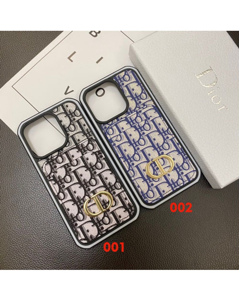 ディオール iphone14pro maxケースiphone15proケースハイブランド iphone13 pro保護ケースカード入れ Dior iphone14plusケース高級感アイフォン12proケース経典プリント耐衝撃耐久性