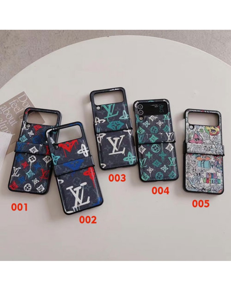 ルイビトン Galaxy Z Flip6/Z flip5/z flip4ケース Galaxy  Z Fold4/z flip3保護ケース折り畳みブランド galaxy  Z Fold6/Z fold5ケース予約 ルイ・ヴィトン ギャラクシーz fold4 zfold3ケース落書き個性潮流新作大人気