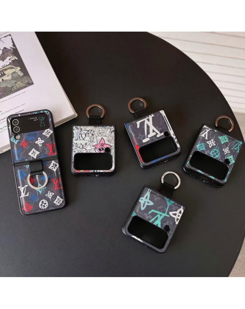 ルイビトン Galaxy Z flip6/z flip5/z flip4ケース折り畳みハイブランド galaxy z flip3ケース個性落書きギャラクシーz flip5ケース予約vuitton Galaxy zフリップ4ケース高級ファッションお洒落