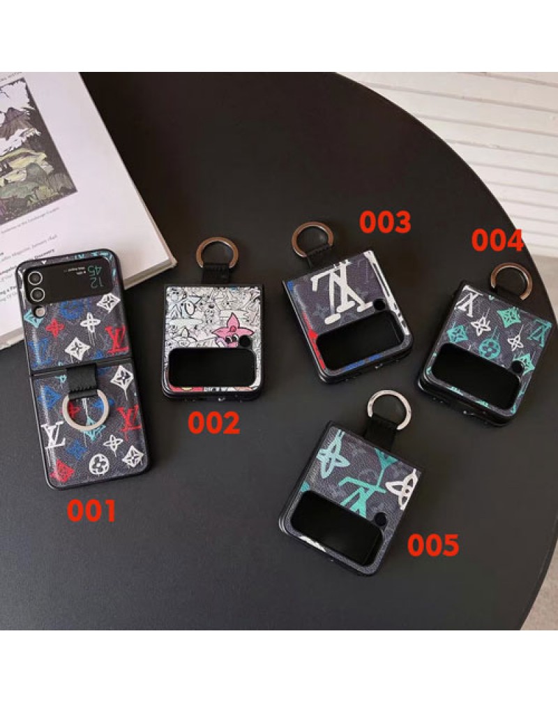 ルイビトン Galaxy Z flip6/z flip5/z flip4ケース折り畳みハイブランド galaxy z flip3ケース個性落書きギャラクシーz flip5ケース予約vuitton Galaxy zフリップ4ケース高級ファッションお洒落