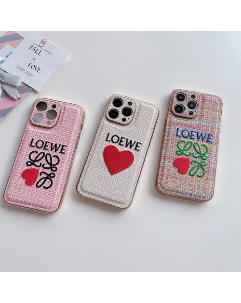 ロエベ iphone15proケースアイフォン14pro maxケースハイブランド iphone14 plusケース精緻刺繍アイフォン13 proケース loewe iphone12pro maxケース耐衝撃 保護性高級お洒落