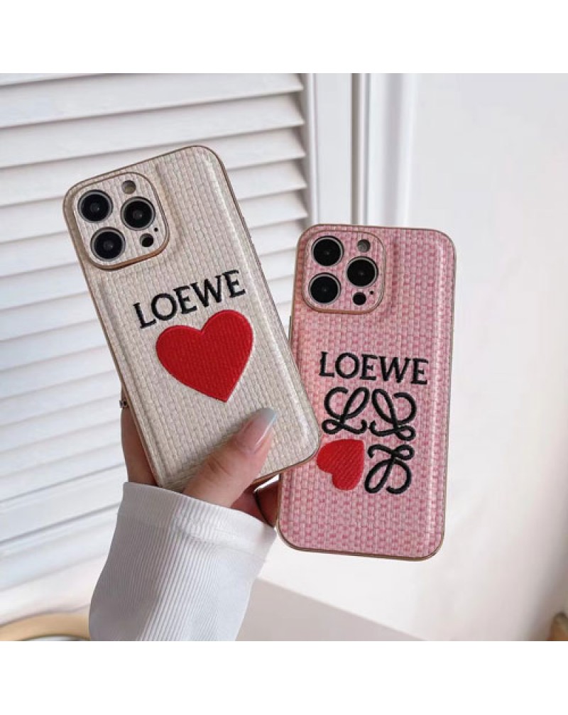 ロエベ iphone15proケースアイフォン14pro maxケースハイブランド iphone14 plusケース精緻刺繍アイフォン13 proケース loewe iphone12pro maxケース耐衝撃 保護性高級お洒落