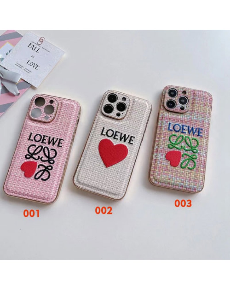 ロエベ iphone15proケースアイフォン14pro maxケースハイブランド iphone14 plusケース精緻刺繍アイフォン13 proケース loewe iphone12pro maxケース耐衝撃 保護性高級お洒落