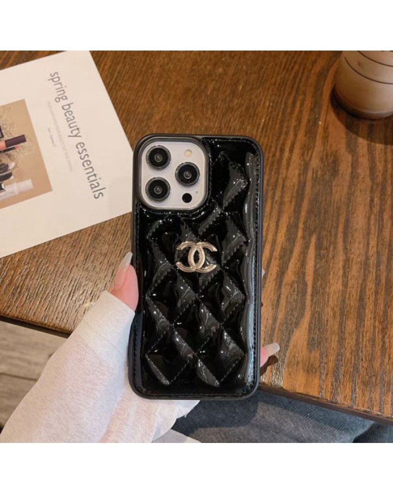 シャネル iphone15 pro maxケースハイブランド iphone14 pro保護ケース chanel 小香風アイフォン14plusケース エナメル iPhone13pro maxケース高級感贅沢感 iphone12プロケース耐衝撃