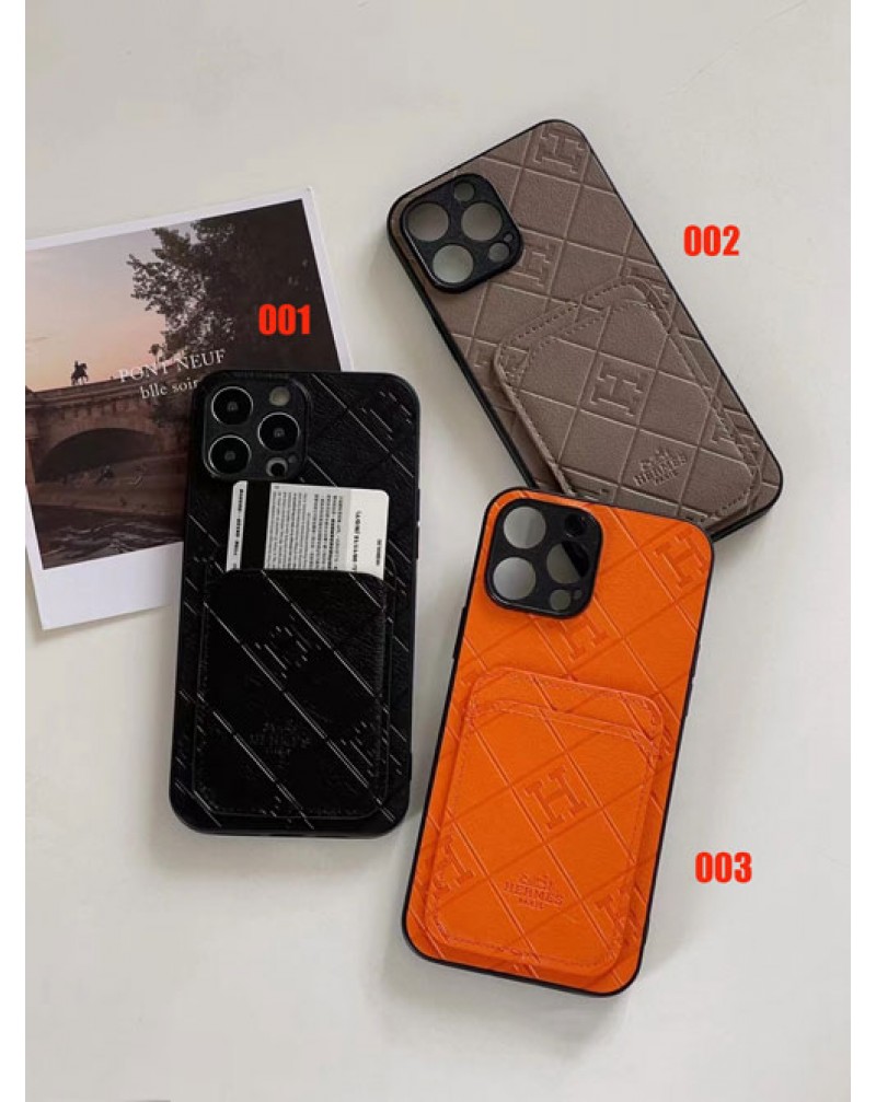 エルメス iphone 16Pro/15pro maxケースカード入れ Galaxy S24/s23ultraケース高級感 galaxy s22 ultraケース hermes iphone14proカバーアイフォン13proケースお洒落iphone12pro保護カバー耐衝撃