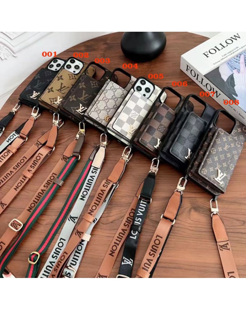 ルイヴィトン iphone16 pro/15 proケースハイブランド iphone14pro max保護ケースカード入れショルダールイビトン iphone13proカバーvuitton iphone12pro maxケースレザーモノグラムダミエ付きお洒落高級感