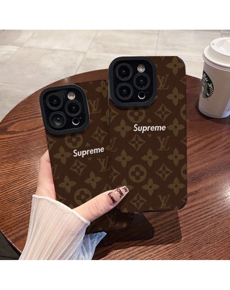 シュプリームヴィトン iphone15pro maxケースブランドアイフォン14プロケース 潮流supreme vuitton iphone13 pro maxケースお洒落モノグラム iphone12proカバーソフト耐衝撃