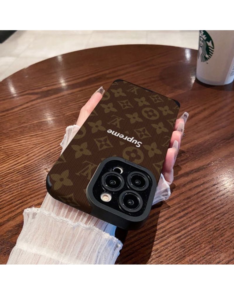 シュプリームヴィトン iphone15pro maxケースブランドアイフォン14プロケース 潮流supreme vuitton iphone13 pro maxケースお洒落モノグラム iphone12proカバーソフト耐衝撃