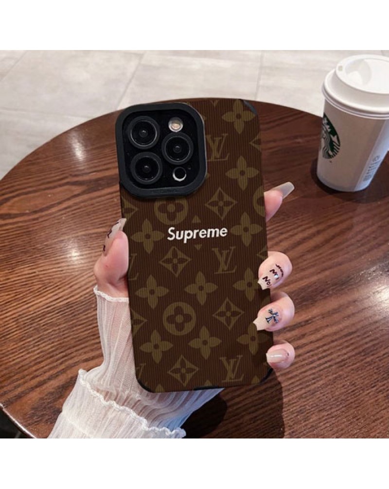 シュプリームヴィトン iphone15pro maxケースブランドアイフォン14プロケース 潮流supreme vuitton iphone13 pro maxケースお洒落モノグラム iphone12proカバーソフト耐衝撃