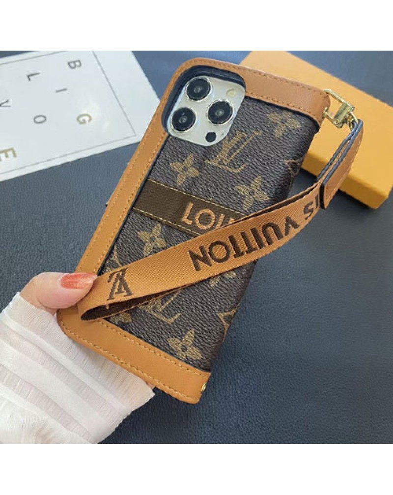 ルイヴィトン iphone16 pro/15 pro保護ケース手帳型ブランドiphone15pro maxケース グッチ galaxy s25/s24/s23 ultra/s22ultra手帳型カバー アイフォン14プロケース vuitton iphone13pro 12proケースストラップ付き革製高級感ビジネス風